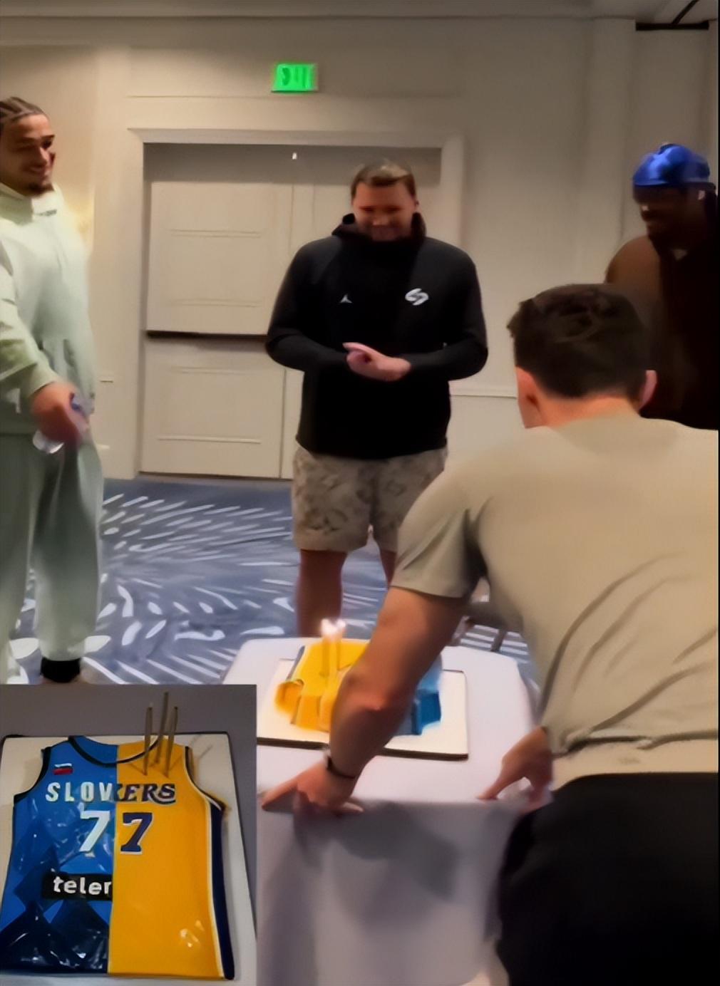 Kaiyun Sports-东契奇庆祝27岁生日！德约科维奇到场意义重大 他被卢卡称为GOAT